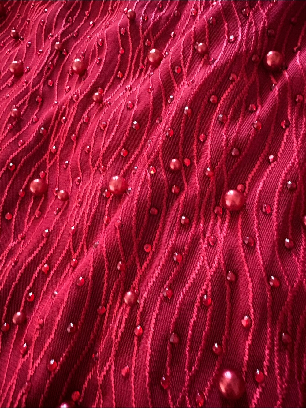 Windsor Red Beaded Mini Dress Women’s Medium Cowl Neck Y2K Party Cocktail NWT - Picture 6 of 12